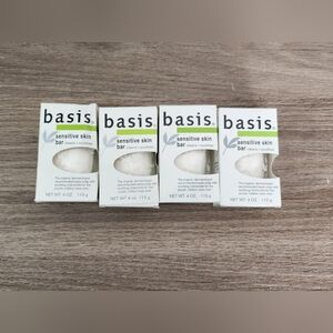 Basis Sensitive Skin Bar Soap for Body, Hands and Face, 4 Ounce (Pack of 4)